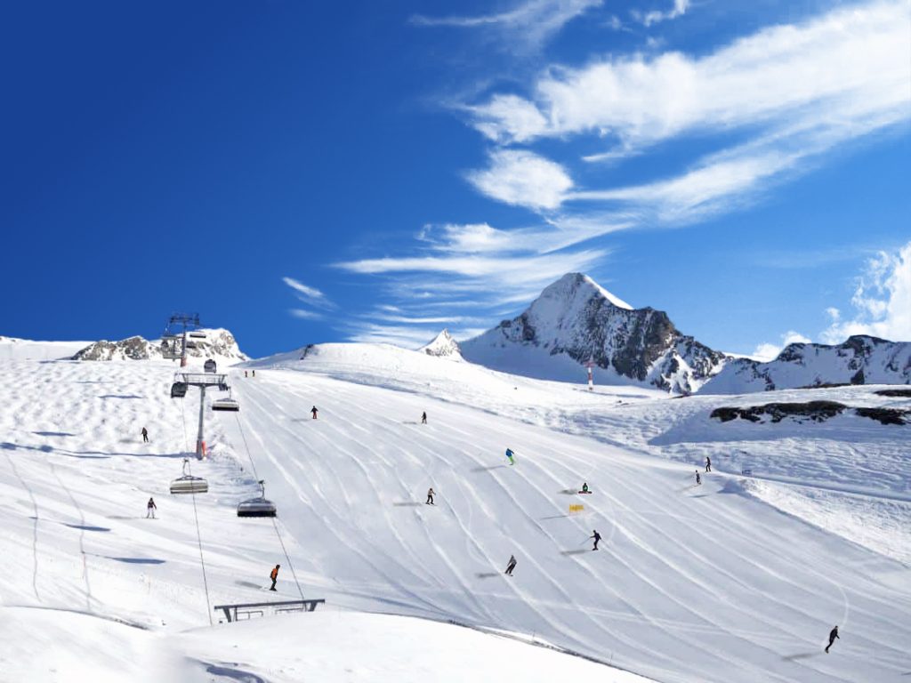 piste de ski après retouche