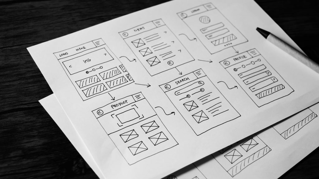 templates de page selon les principes de l'UX / UI