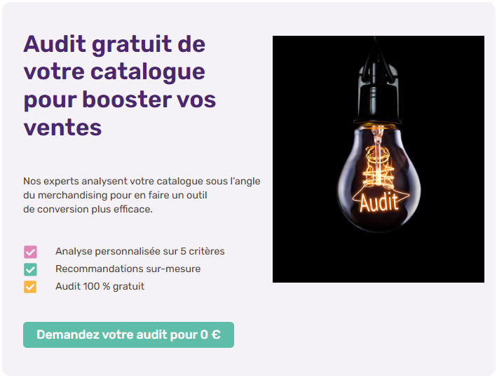 Visuel Audit Gratuit Merchandising Catalogue
