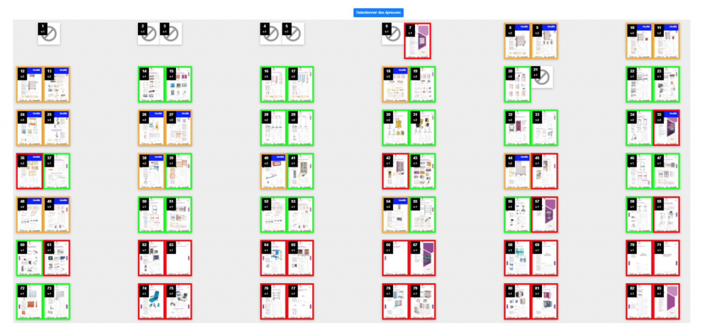 exemple de chemin de fer en communication permettant d'avoir une visualisation de toutes les pages