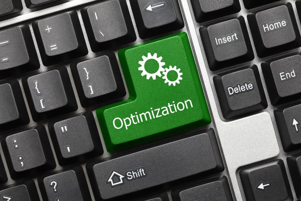 mot optimisation écrit sur une touche d'ordinateur