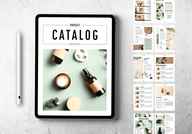catalogue interactif sur tablette