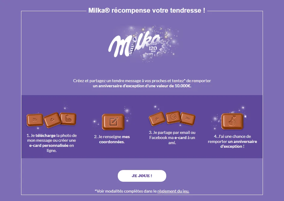 Jeu concours Milka