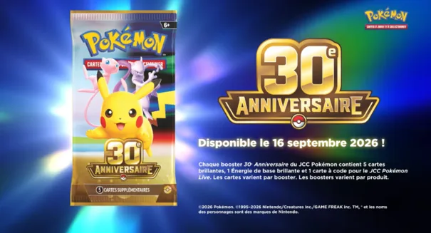 Cartes Pokémon 30 ans